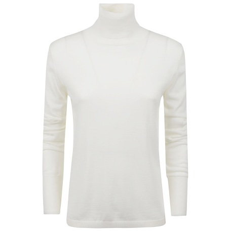 Aspesi maglia dolcevita donna in lana merino bianco
