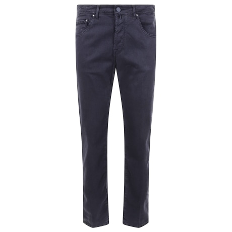 Jacob Cohen pantaloni uomo scott slim carrot  in denim di cotone blu