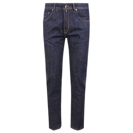 Jacob Cohen jeans uomo scott slim carrot in denim di cotone blu scuro