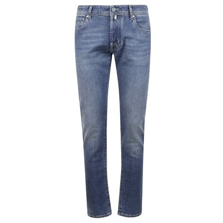 Jacob Cohen jeans uomo nick slim in denim di cotone blu chiaro