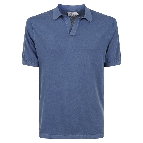 Saint Barth polo uomo sloan senza bottoni in maglia denim
