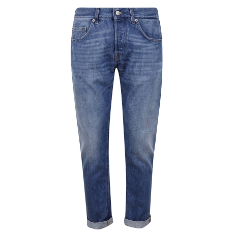 Dondup jeans uomo icon in denim medio scuro