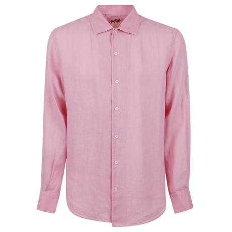 Saint Barth camicia raphael in lino rosa