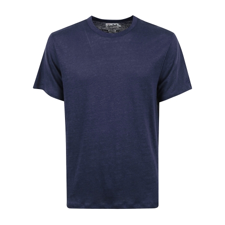 Saint Barth t-shirt uomo ecstasea in puro lino blu