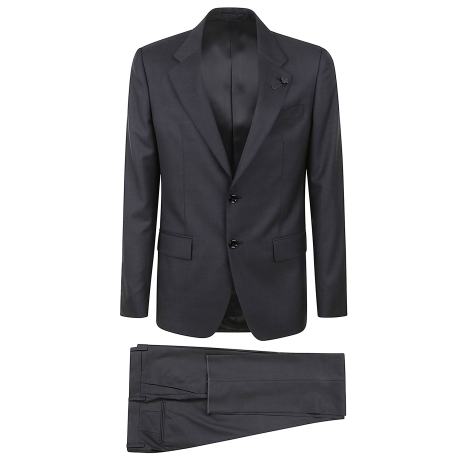 Lardini abito monopetto uomo in cotone grigio scuro
