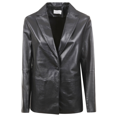 Via Masini 80 blazer donna in pelle nero