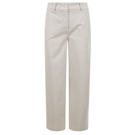 Via Masini 80 pantalone donna corto in cotone bianco