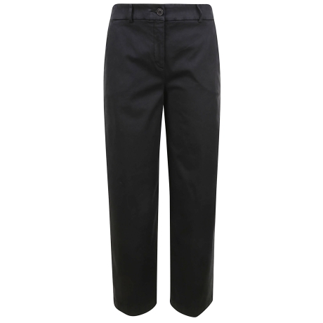 Via Masini 80 pantalone donna corto in cotone nero