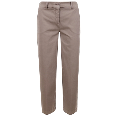 Via Masini 80 pantalone donna corto in cotone caffè