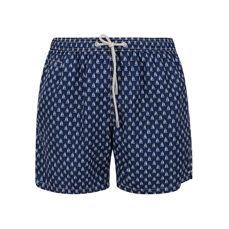 Saint Barth costume uomo leggero con tasche con fantasia blu