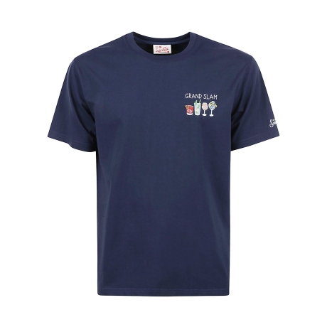 Saint Barth t-shirt uomo portofino grand slam in cotone blu
