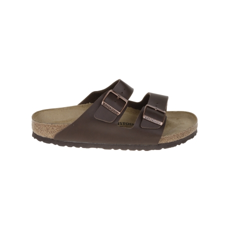 Birkenstock sandalo uomo arizona in doppia fibbia in pelle marrone