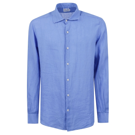 Saint Barth camicia uomo pamplona in lino avion