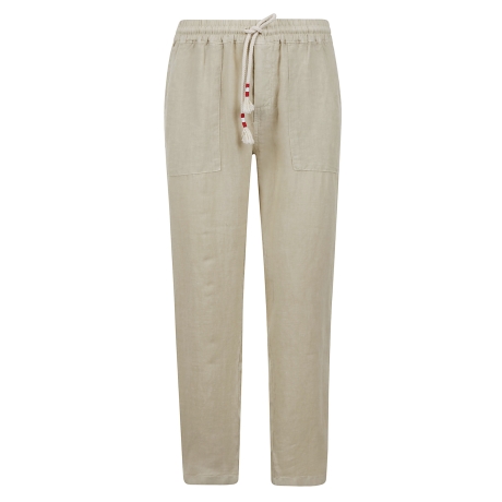 Saint Barth pantaloni uomo calais in lino beige