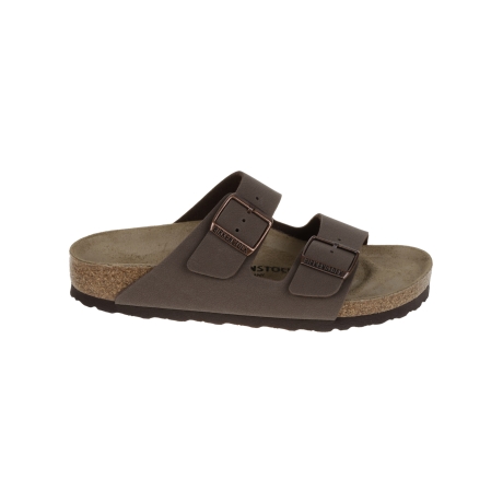 Birkenstock sandali uomo doppia fibbia in nubuck marrone