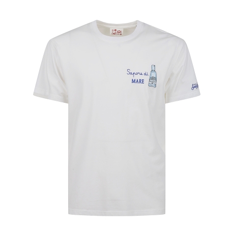 Saint Barth t-shirt uomo portofino sapore mare gin in cotone bianco