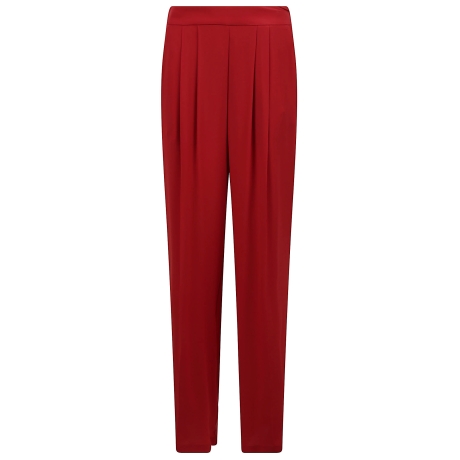 Maliparmi pantalone donna con elastico in seta corallo
