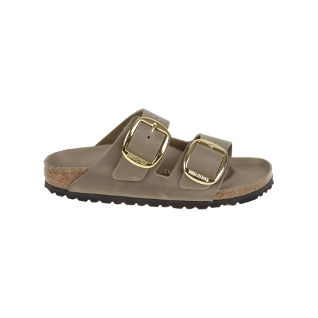Birkenstock sandali donna arizona doppia fibbia grande in pelle oleata tortora