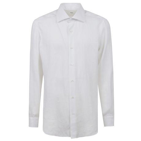 Barba camicia uomo in lino bianco