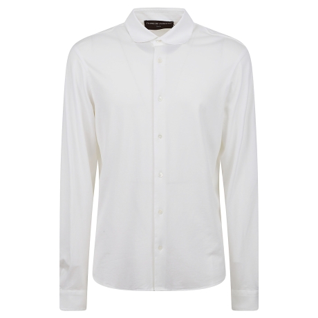 De Laurentiis camicia uomo in jersey di cotone bianco