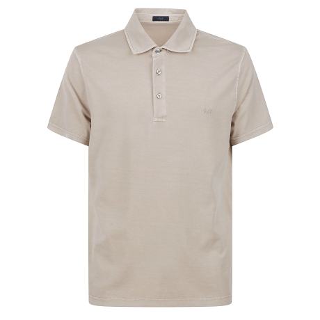 Fay polo uomo in jersey di cotone beige