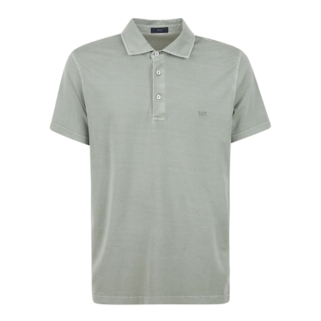 Fay polo uomo in jersey di cotone verde