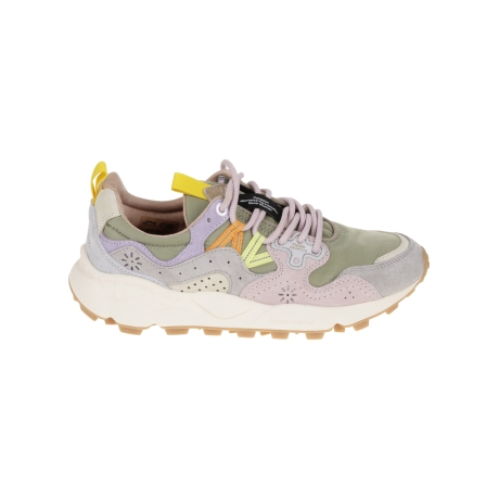 Flower Mountain scarpe donna in suede e nylon verde e lilla