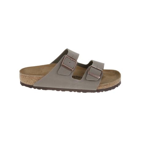 Birkenstock sandali uomo doppia fibbia in nubuck beige