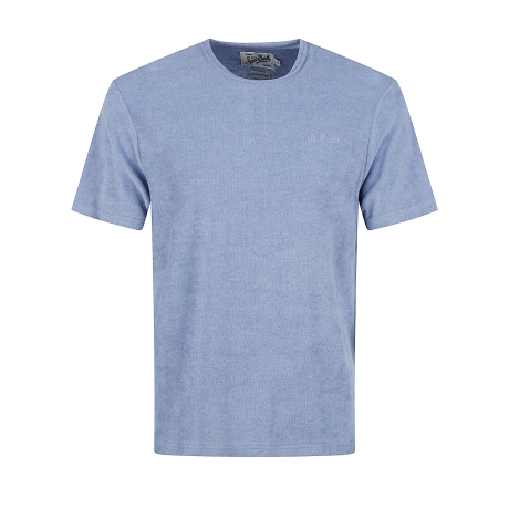 Saint Barth t-shirt uomo gary in spugna celeste
