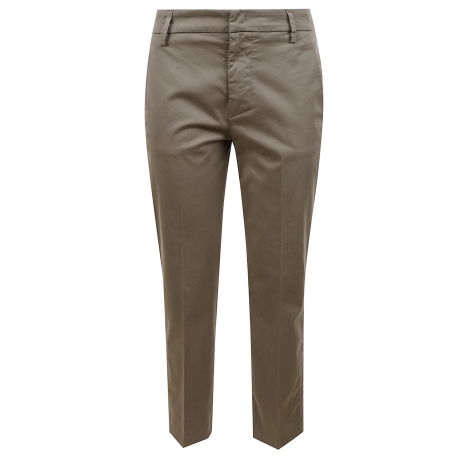 Dondup pantaloni donna nima in cotone marrone