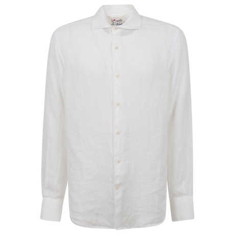 Saint Barth camicia uomo pamplona in lino bianca