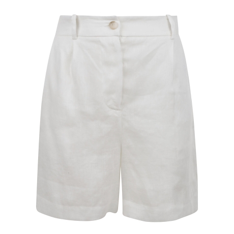 Saint Barth shorts donna in lino bianco