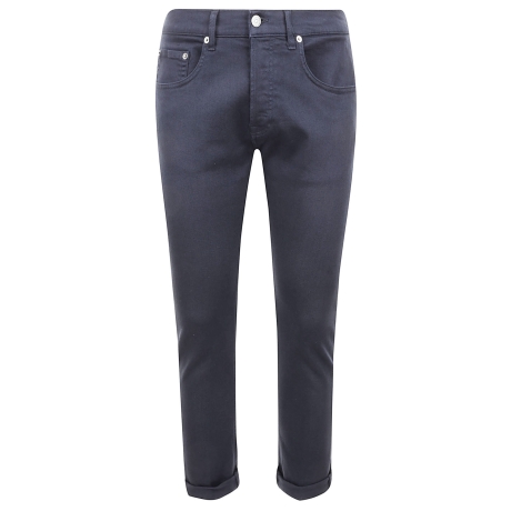 Dondup pantaloni uomo icon bull in denim di cotone blu