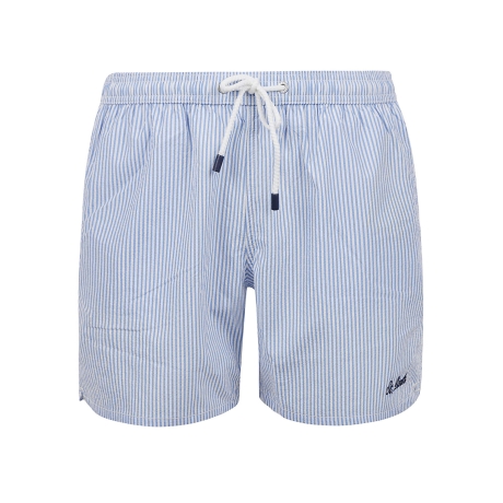 Saint Barth costume uomo leggero a righe celesti