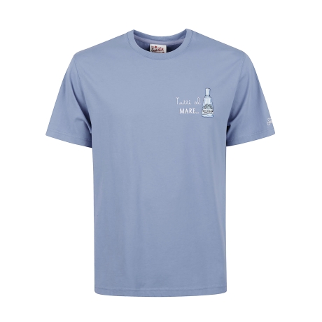 Saint Barth t-shirt uomo portofino gin tutti in cotone celeste