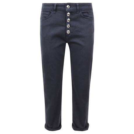 Dondup jeans donna koons in denim di cotone blu