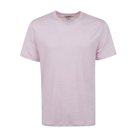 Saint Barth t-shirt uomo ecstasea in puro lino rosa