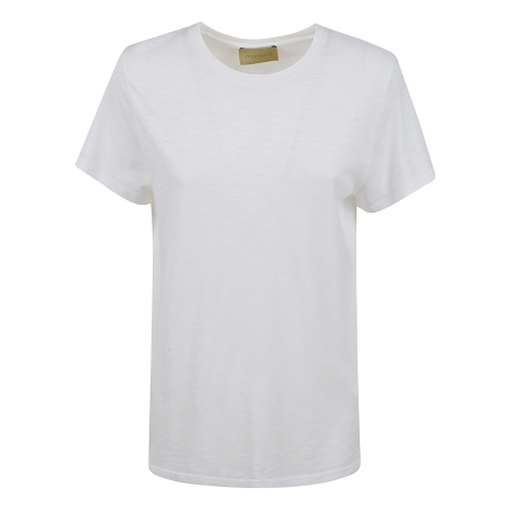 Momoni t-shirt donna in jersey di cotone bianco