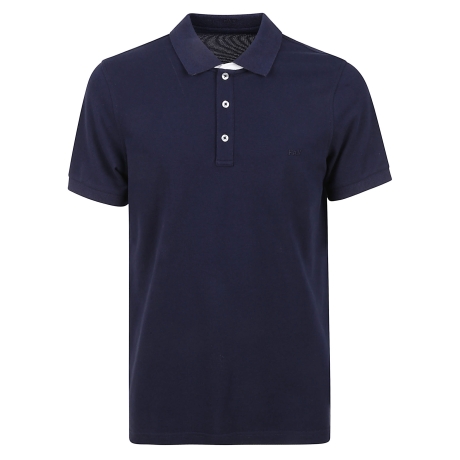 Fay polo uomo in piquet stretch blu