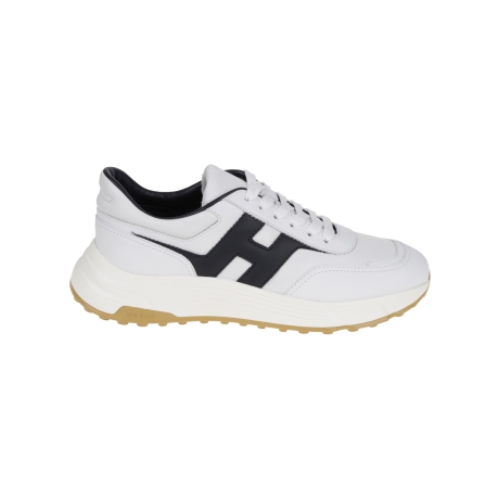 Hogan scarpe uomo hyperlight in pelle bianca e blu