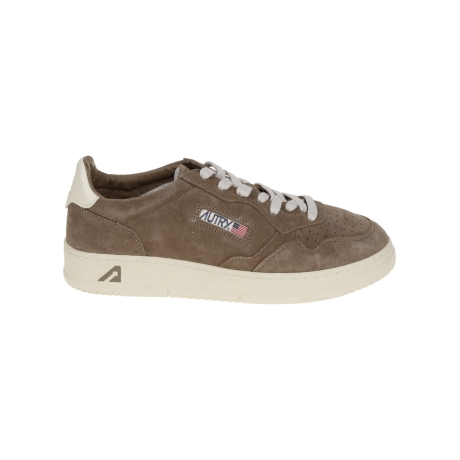 Autry scarpe uomo medalist in camoscio marrone e bianco