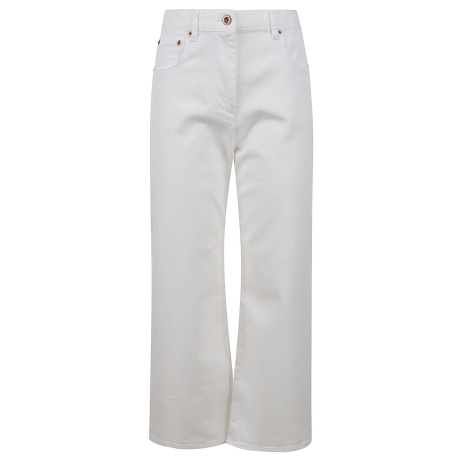 Aspesi pantalone donna in denim di cotone bianco