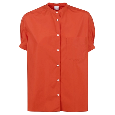 Aspesi camicia donna in cotone arancio con taschino