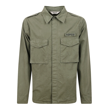 Aspesi overshirt uomo in cotone militare