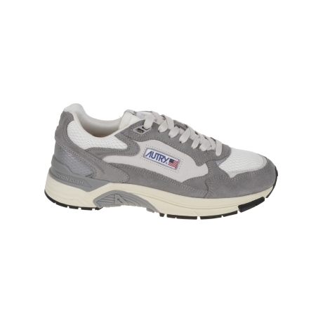 Autry scarpe uomo hyperway running in mesh e in pelle grigio