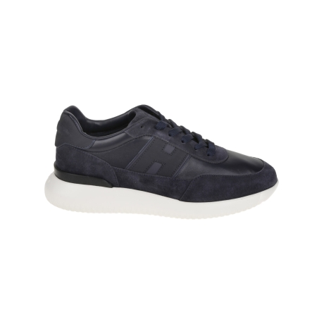 Hogan scarpe uomo interactive in pelle scamosciata e pelle blu