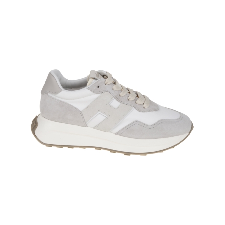 Hogan scarpe donna h641 in pelle scamosciata tortora
