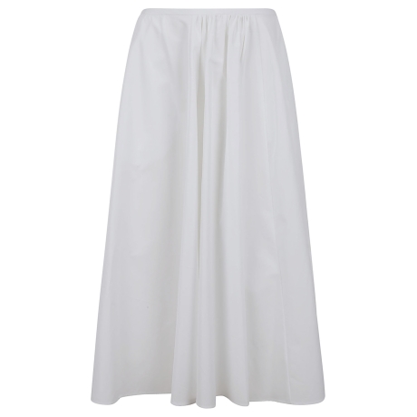 Aspesi gonna donna in popeline di cotone bianco