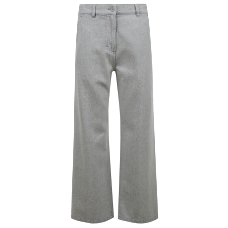 Aspesi jeans donna in twill di cotone e denim grigio