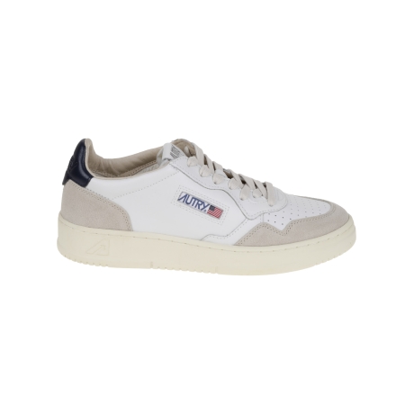 Autry scarpe uomo medalist pelle e camoscio bianco e blu
